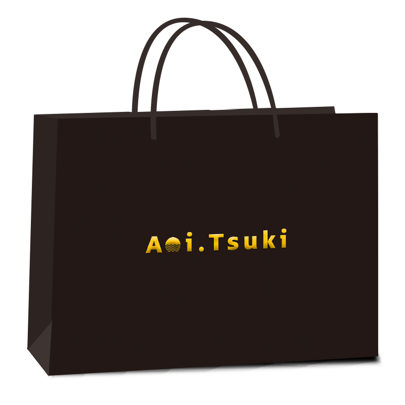 Front view of matte dark brown shopping bag with yellow circle logo accent