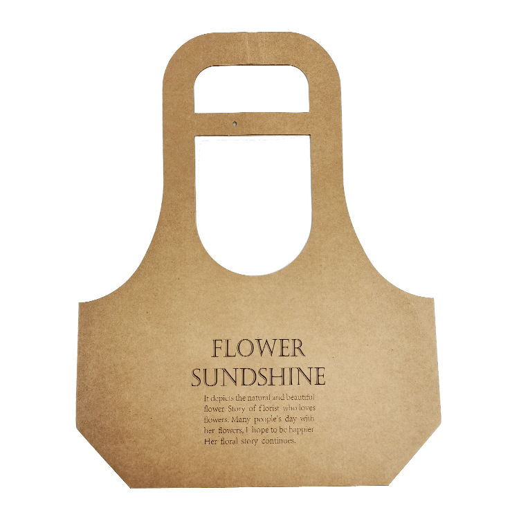 Two kraft paper flower sleeve bags side by side with assorted colorful blooms