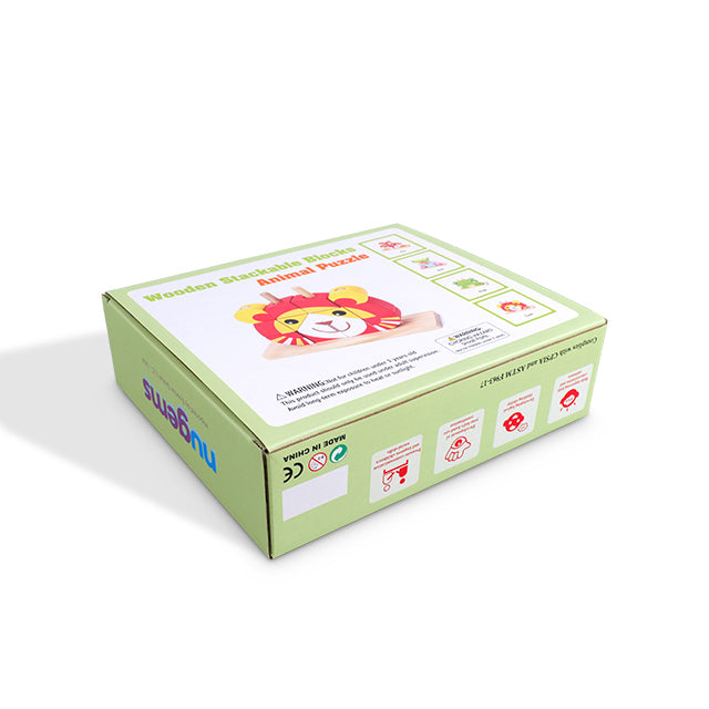 Top view of corrugated window box showing CE certification and choking hazard warning labels